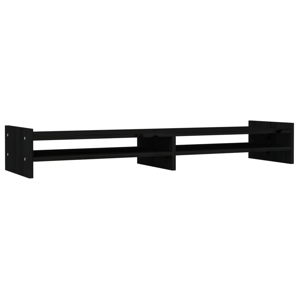 Vidaxl Monitor Standard 100x27x15 cm Festkiefer schwarz