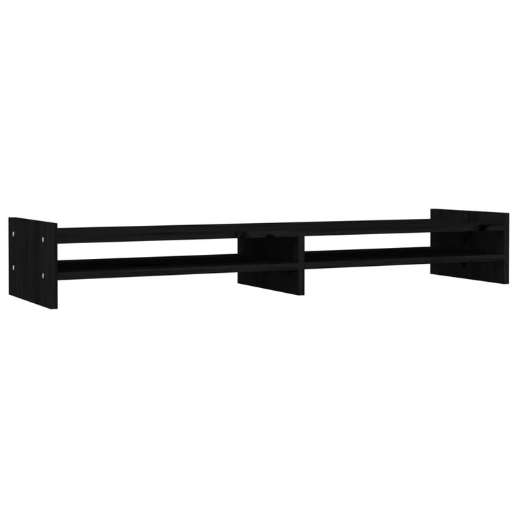 Vidaxl Monitor Standard 100x27x15 cm Festkiefer schwarz