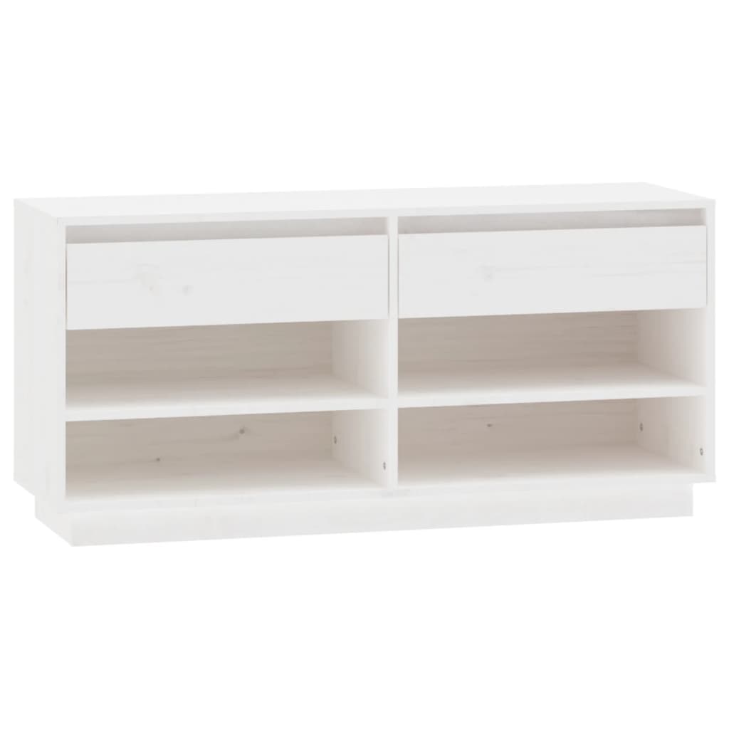 Vidaxl Schuhschrank 110x34x52 cm Festkiefer weiß