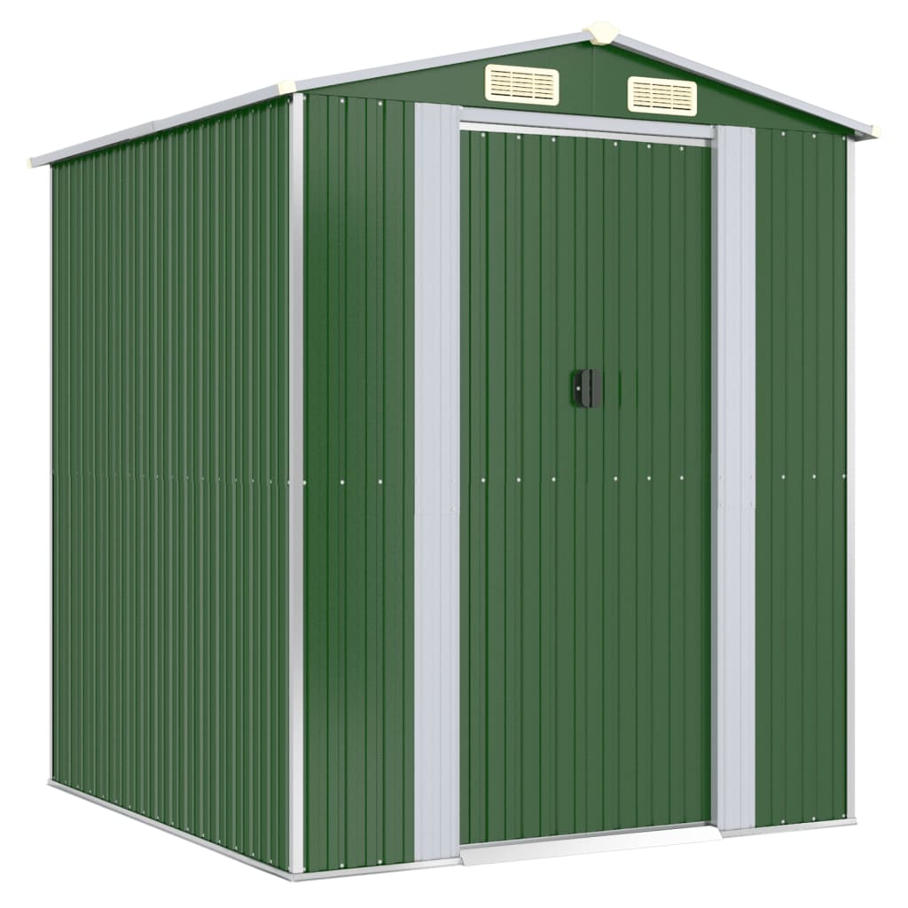 Vidaxl Garden Shed 192x191x223 cm verzinkter Stahlgrün