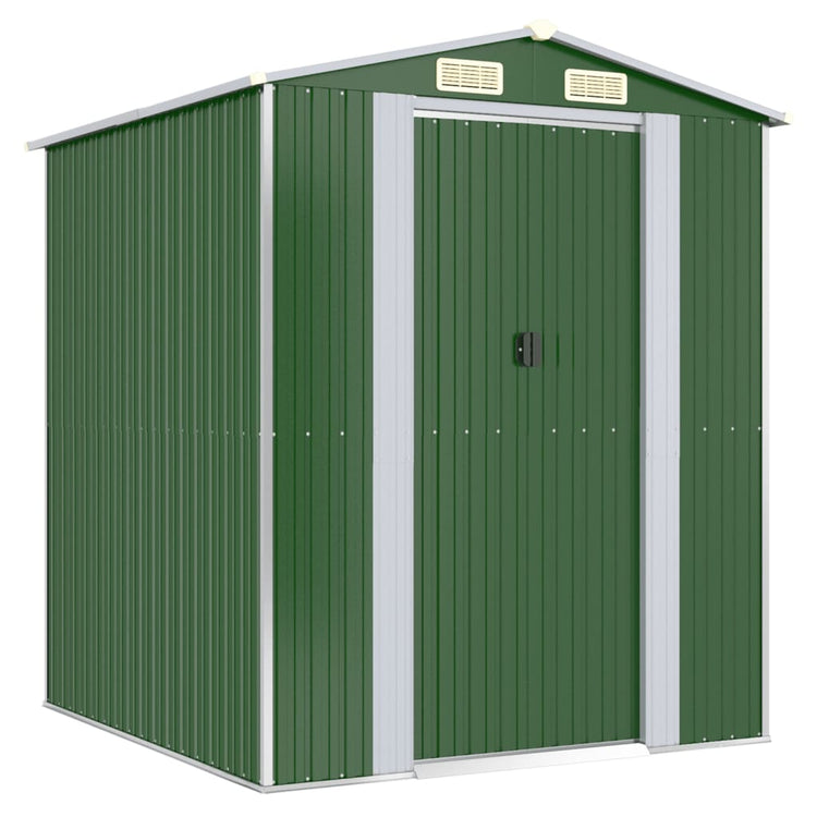 Vidaxl Garden Shed 192x191x223 cm verzinkter Stahlgrün