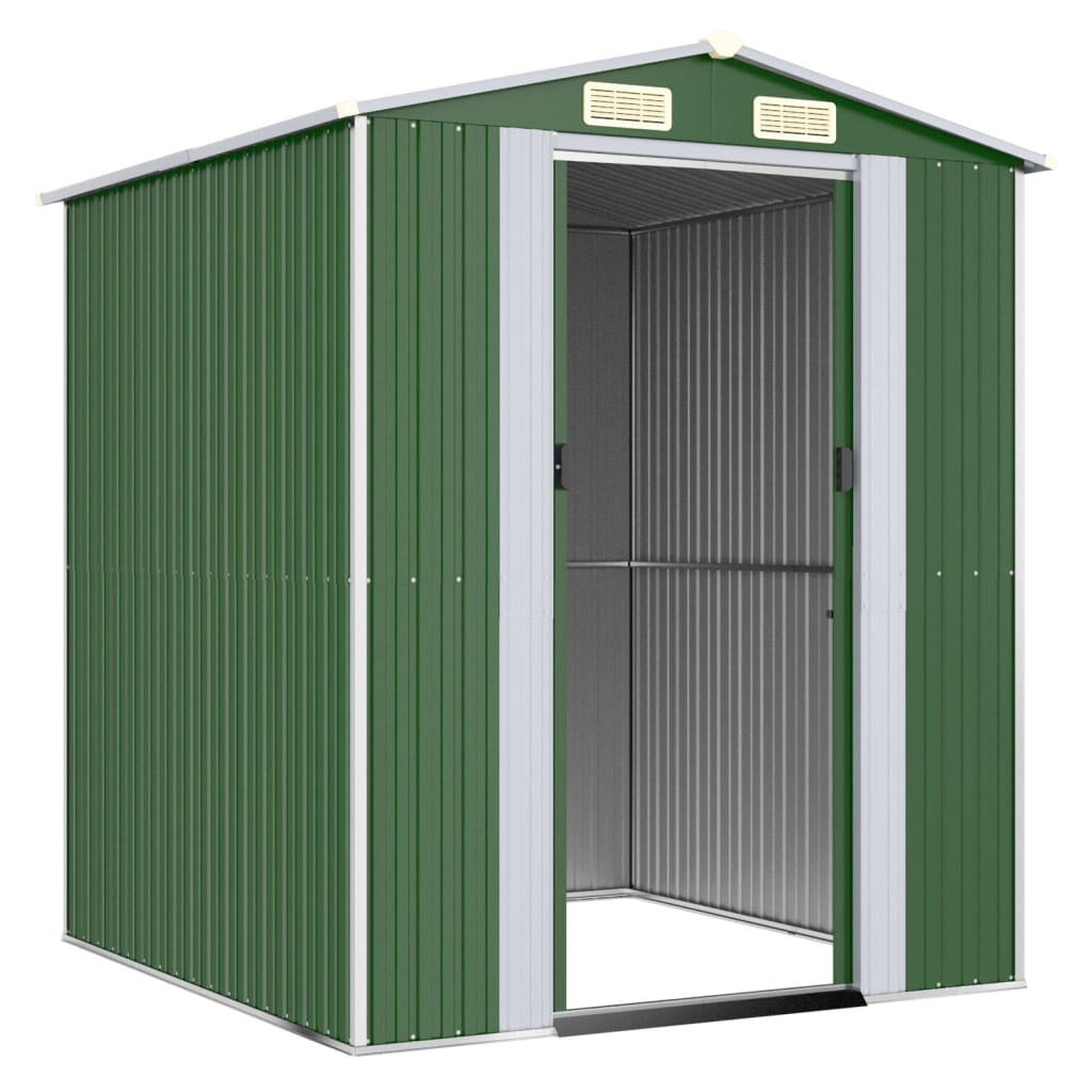 Vidaxl Garden Shed 192x191x223 cm verzinkter Stahlgrün