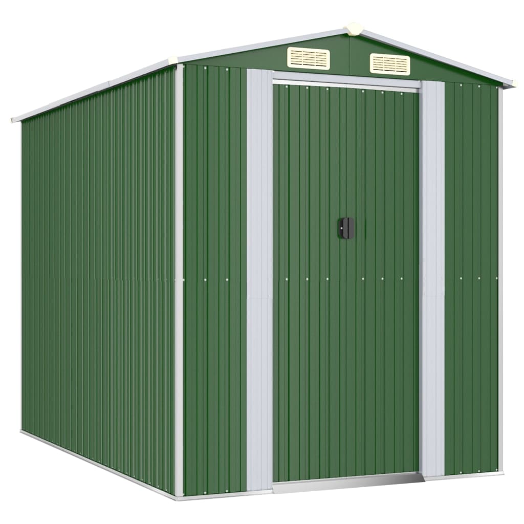 Vidaxl Garden Shed 192x274x223 cm verzinkter Stahlgrün