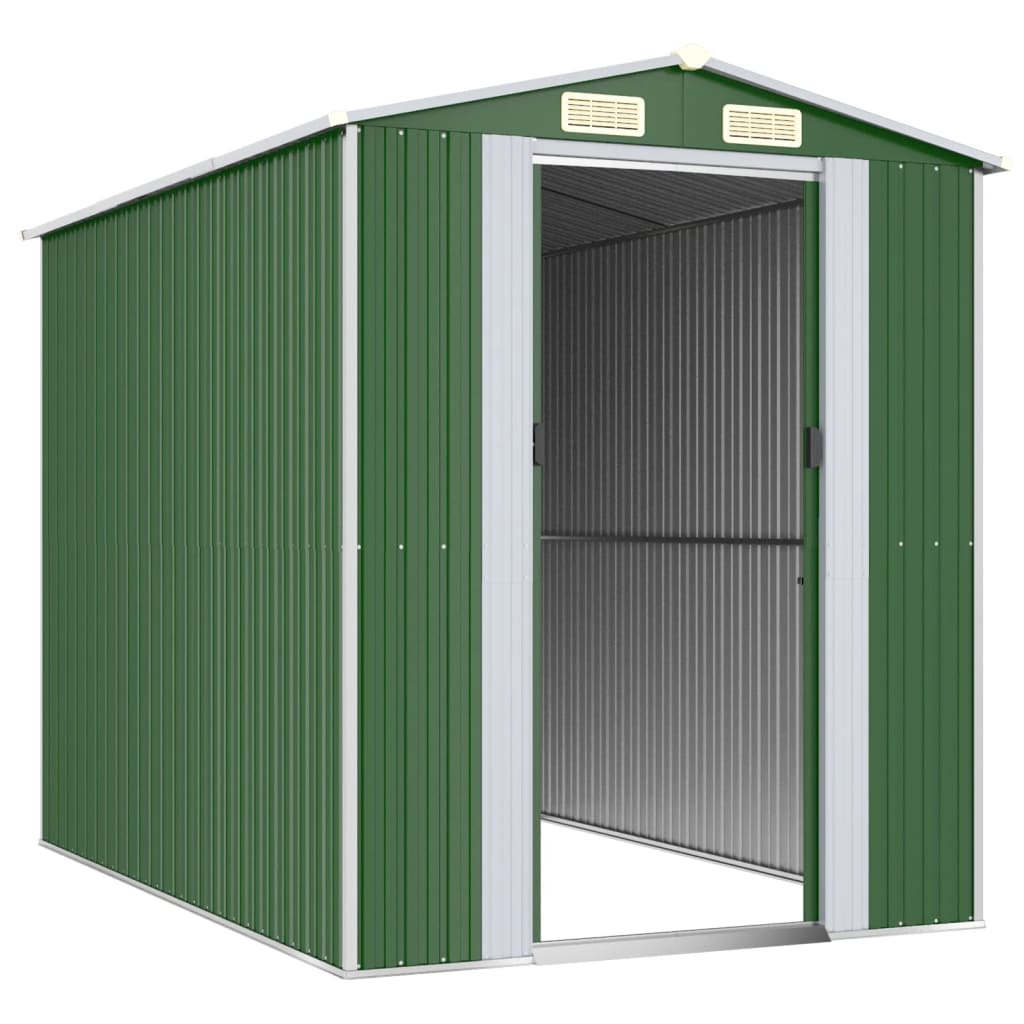 Vidaxl Garden Shed 192x274x223 cm verzinkter Stahlgrün