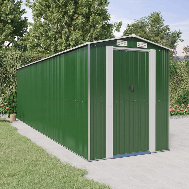 Vidaxl Garden Shed 192x689x223 cm verzinkter Stahlgrün