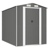 Vidaxl Garden Shed 192x274x223 cm verzinkter Stahl hellgrau