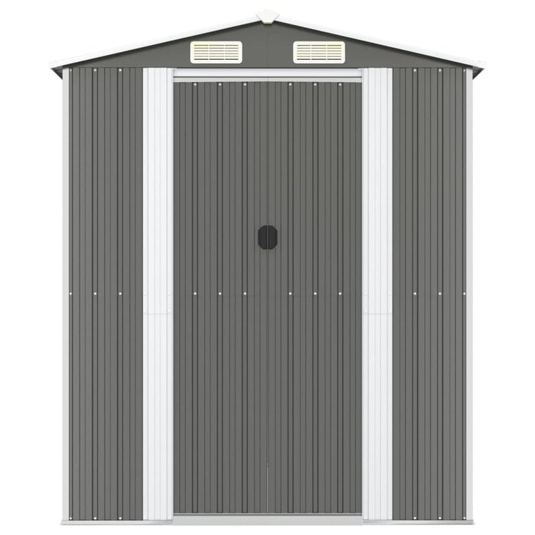 Vidaxl Garden Shed 192x606x223 cm verzinkter Stahl hellgrau