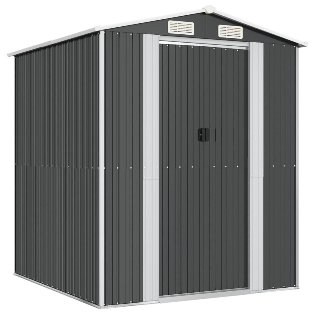 Vidaxl Garden Shed 192x191x223 cm verzinkter Stahl -Anthrazit -gelöscht