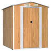 Vidaxl Garden Shed 192x191x223 cm verzinktes Stahlhellbraun