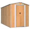 Vidaxl Garden Shed 192x357x223 cm verzinkter Stahlhellbraun