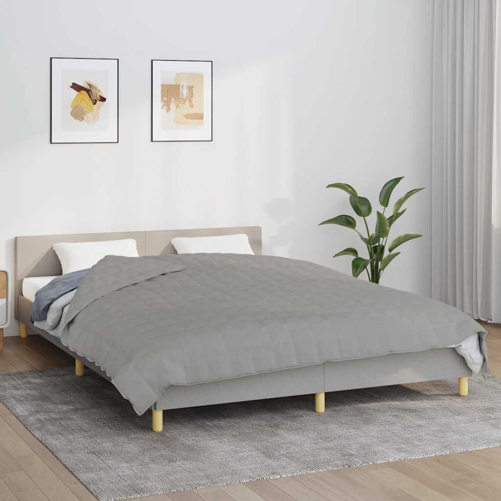 Vidaxl schwache Decke 200x225 cm 9 kg Stoff grau