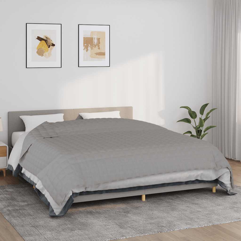 Vidaxl schwache Decke 220x260 cm 15 kg Stoff grau