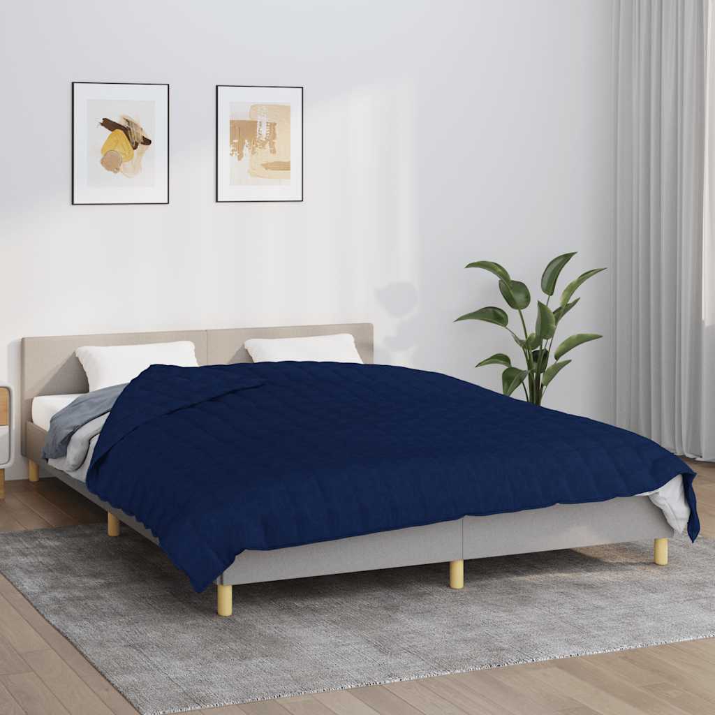 Vidaxl schwache Decke 200x225 cm 13 kg Stoff blau