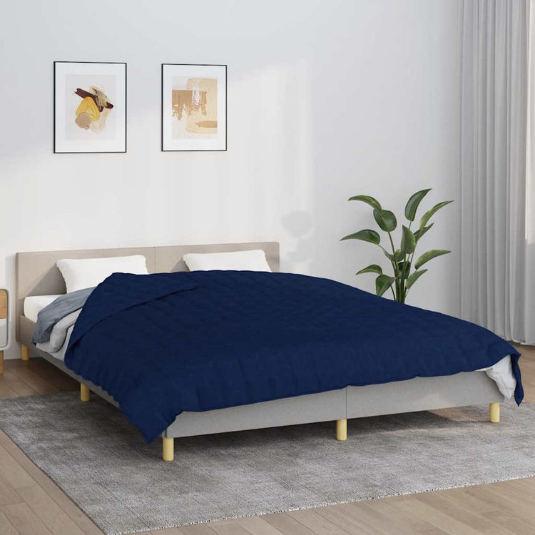 Vidaxl schwache Decke 220x235 cm 15 kg Stoff blau