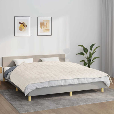Vidaxl schwache Decke 155x220 cm 7 kg Stoff Light Cream -Colored