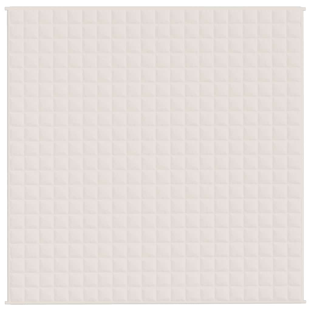 Vidaxl schwache Decke 200x200 cm 9 kg Stofflichtcreme -gelöscht