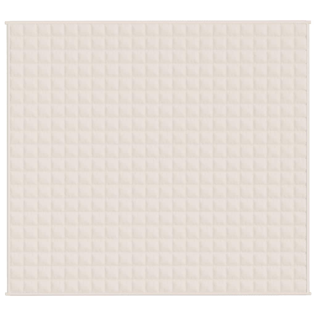 Vidaxl schwache Decke 200x225 cm 9 kg Stoff Light Cream -Colored