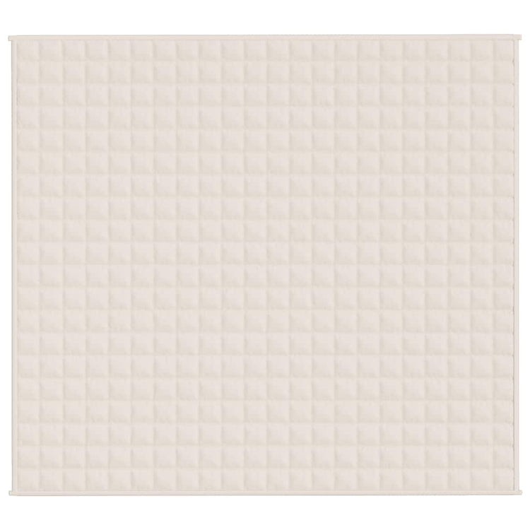 Vidaxl schwache Decke 200x225 cm 9 kg Stoff Light Cream -Colored