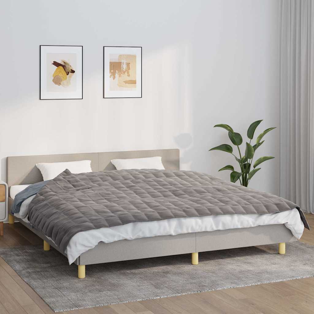 Vidaxl schwache Decke 155x220 cm 7 kg Stoff grau