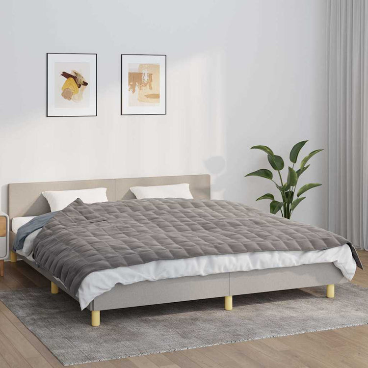Vidaxl schwache Decke 155x220 cm 7 kg Stoff grau