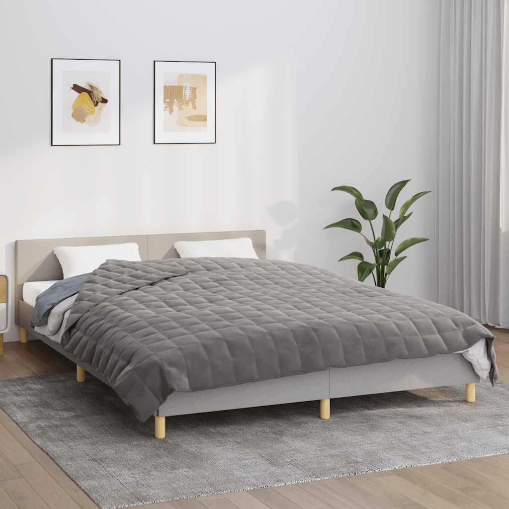 Vidaxl schwache Decke 220x235 cm 11 kg Stoff grau