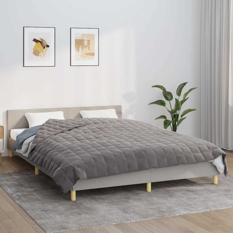 Vidaxl schwache Decke 220x235 cm 15 kg Stoff grau