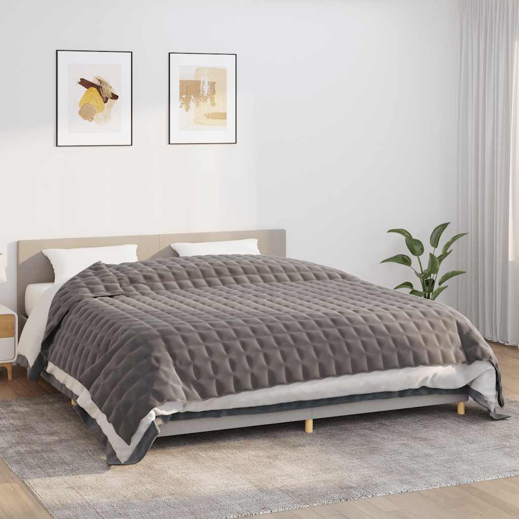 Vidaxl schwache Decke 235x290 cm 15 kg Stoff grau