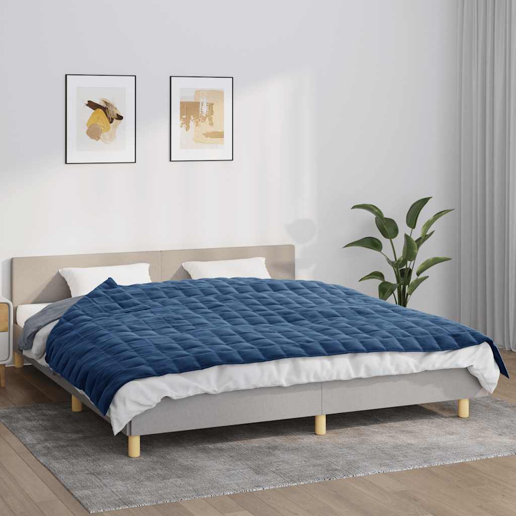 Vidaxl schwache Decke 155x220 cm 7 kg Stoff blau
