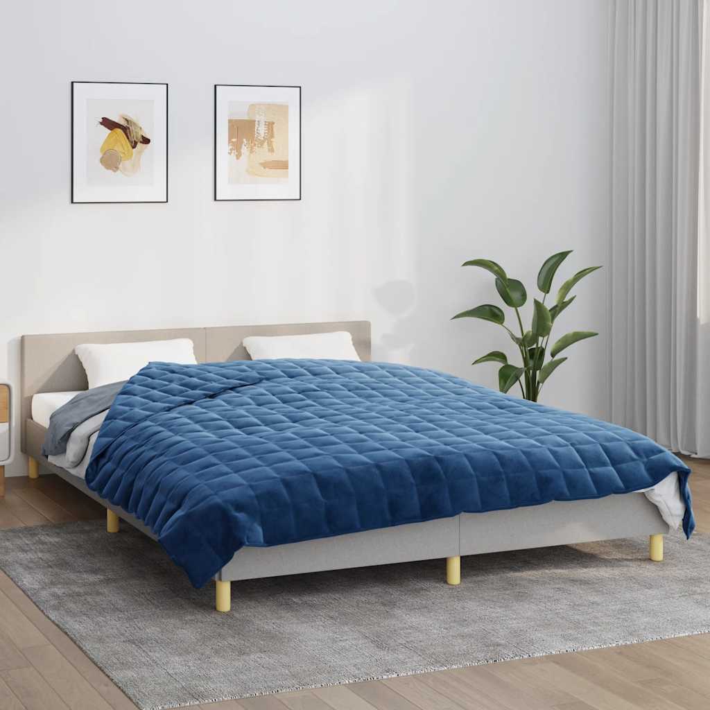 Vidaxl schwache Decke 200x225 cm 13 kg Stoff blau