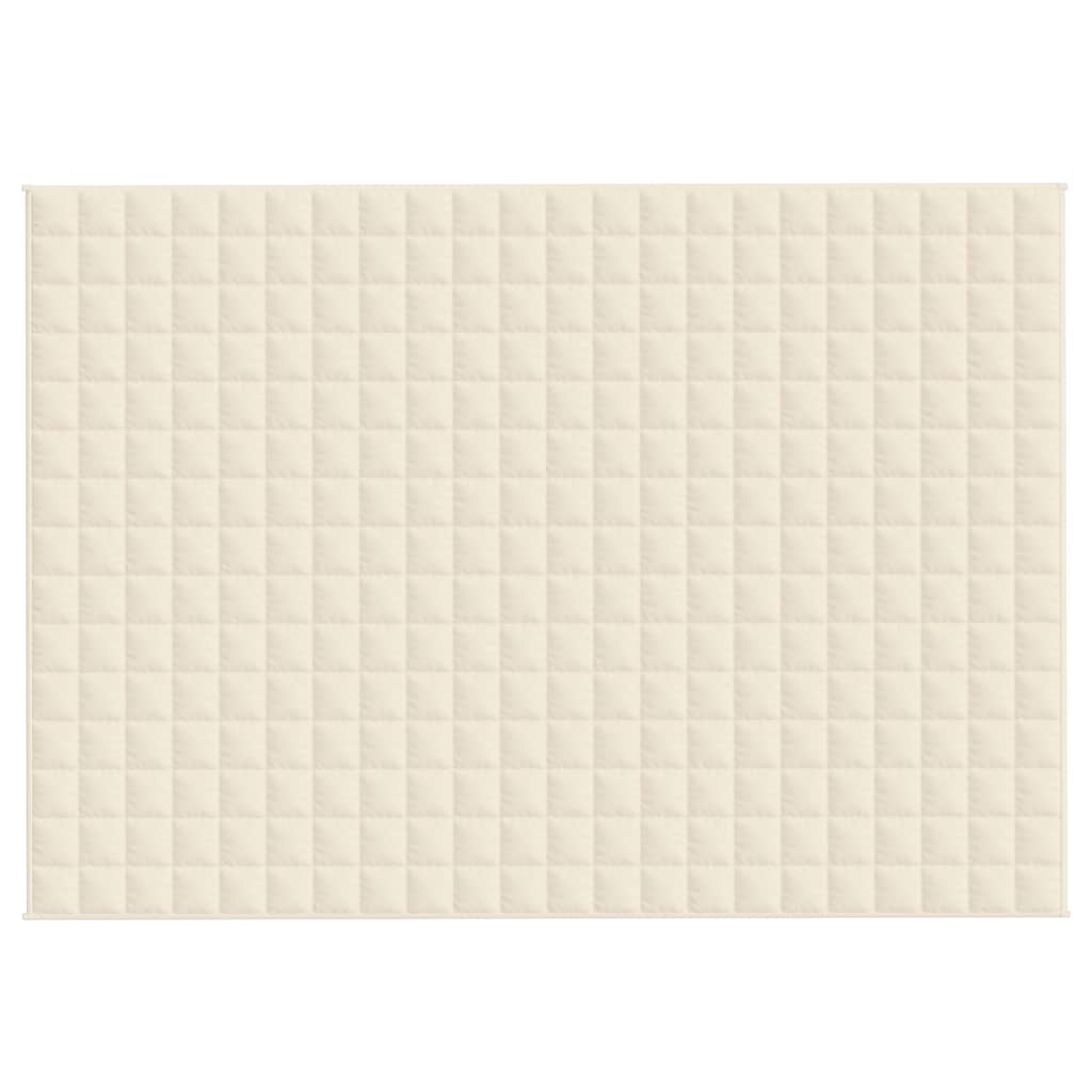 Vidaxl schwache Decke 155x220 cm 7 kg Stoff Light Cream -Colored