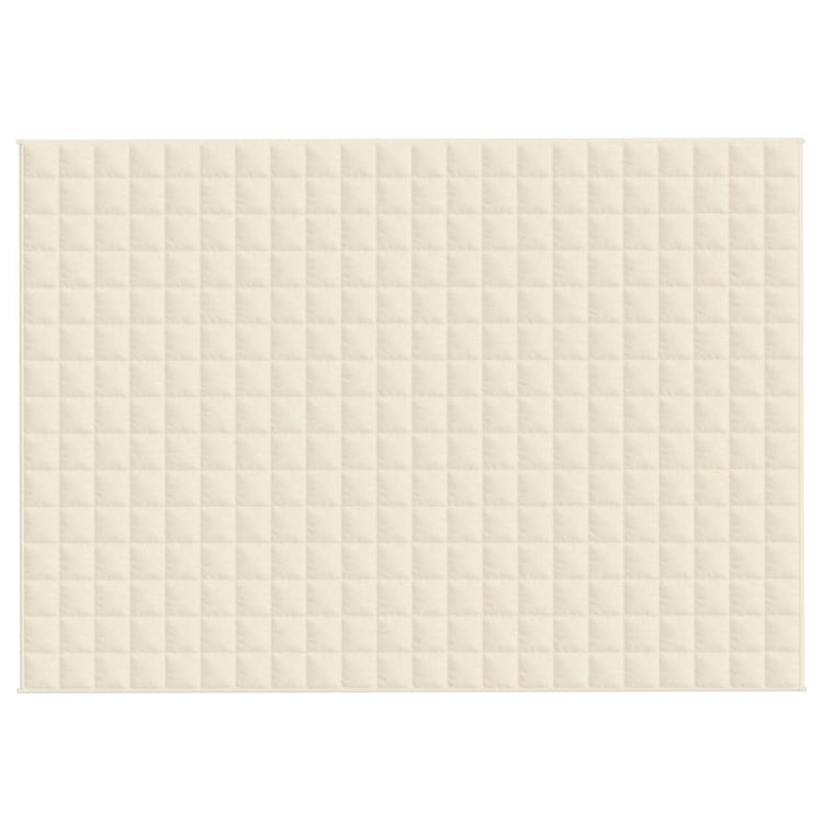Vidaxl schwache Decke 155x220 cm 7 kg Stoff Light Cream -Colored