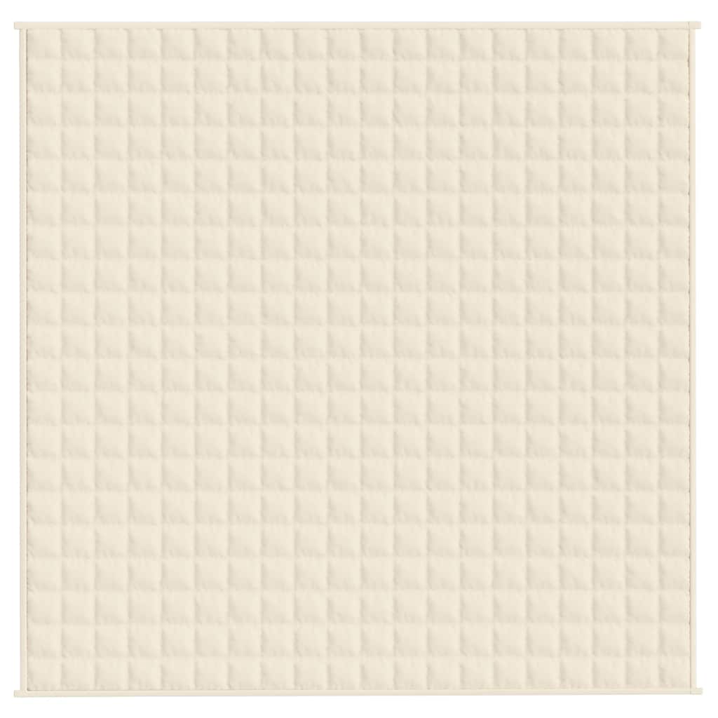 Vidaxl schwache Decke 200x200 cm 9 kg Stofflichtcreme -gelöscht