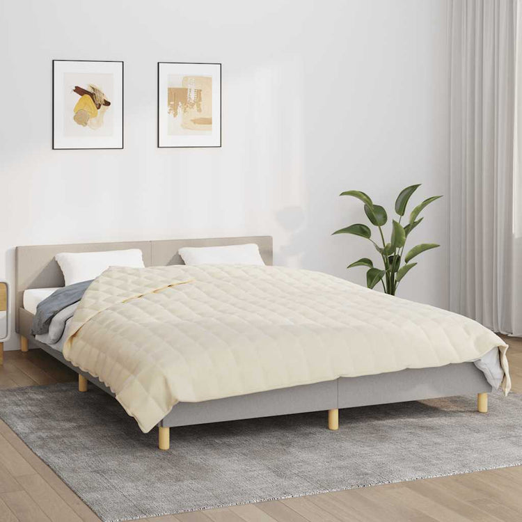 Vidaxl schwache Decke 200x200 cm 13 kg Stoffleuchte creme -gelöscht