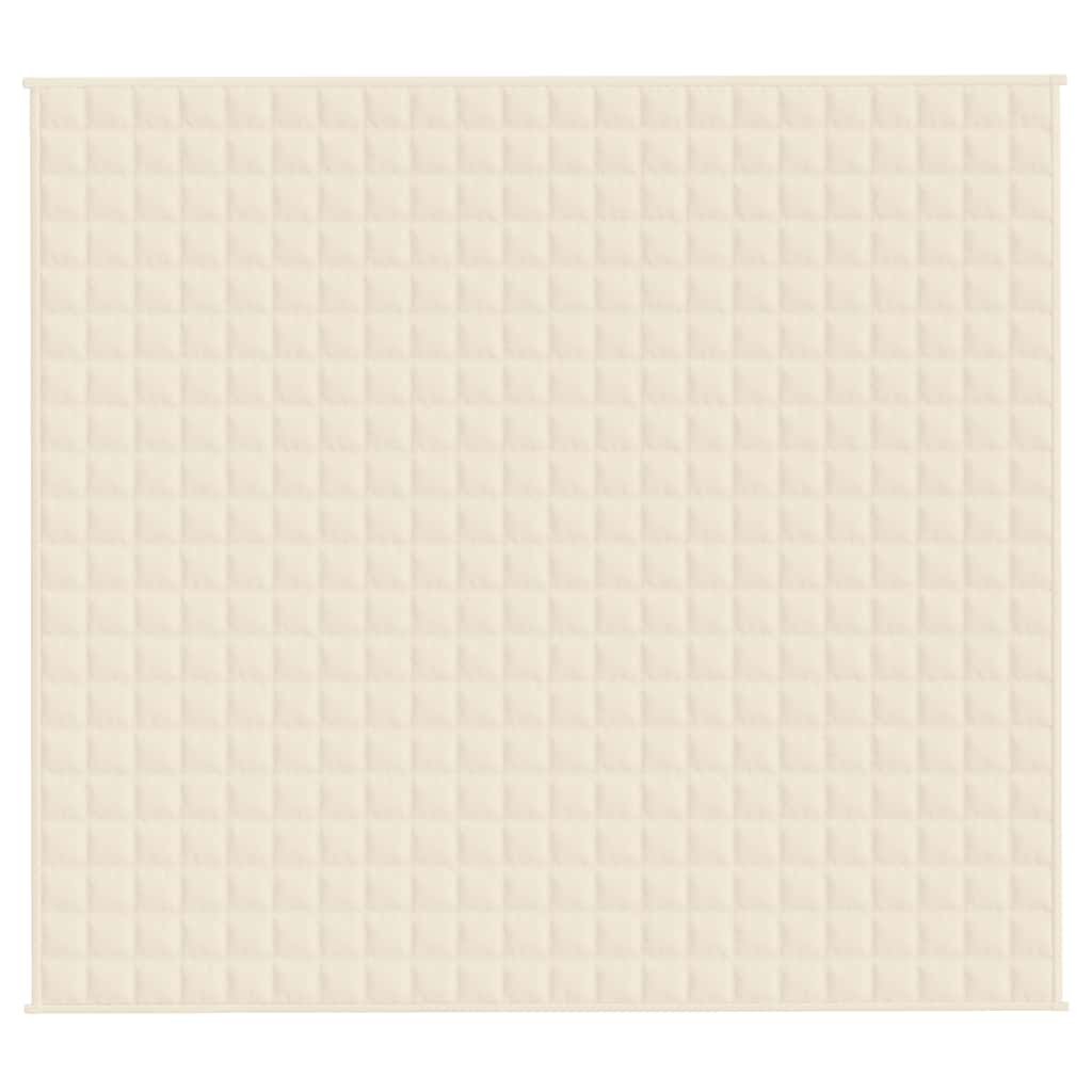 Vidaxl schwache Decke 200x225 cm 9 kg Stoff Light Cream -Colored