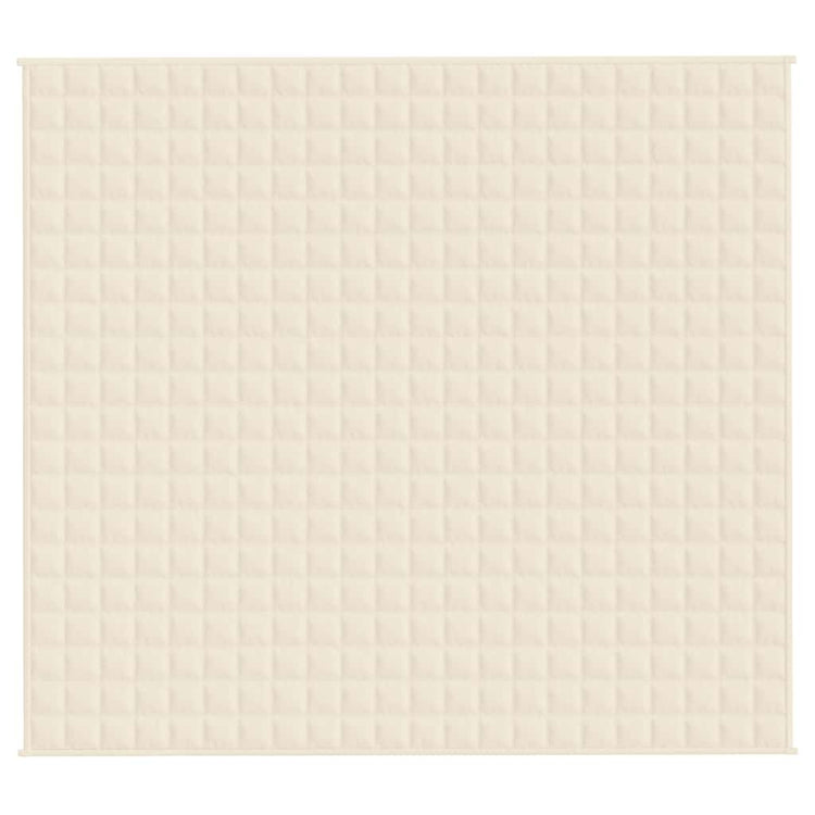 Vidaxl schwache Decke 200x225 cm 9 kg Stoff Light Cream -Colored
