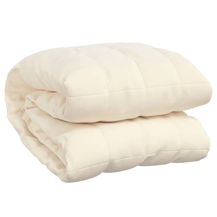 Vidaxl schwache Decke 220x235 cm 11 kg Stofflampencreme -gelöscht
