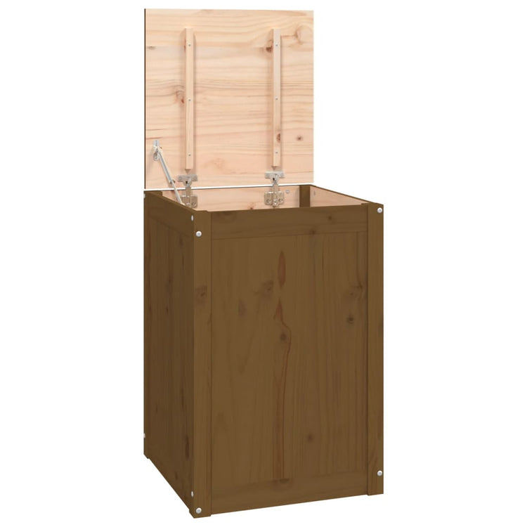 Vidaxl Waschkorb 44x44x66 cm Festkiefer Honigbraun