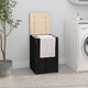 Vidaxl Waschkorb 44x44x66 cm Festkiefer schwarz