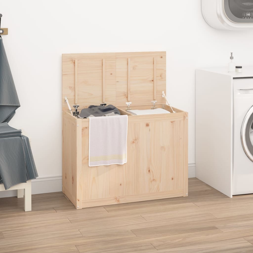VIDAXL -Waschkorb 88.5x44x66 cm Festkiefer