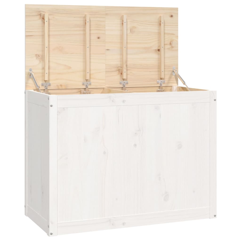 Vidaxl Waschkorb 88.5x44x66 cm Festkiefer weiß