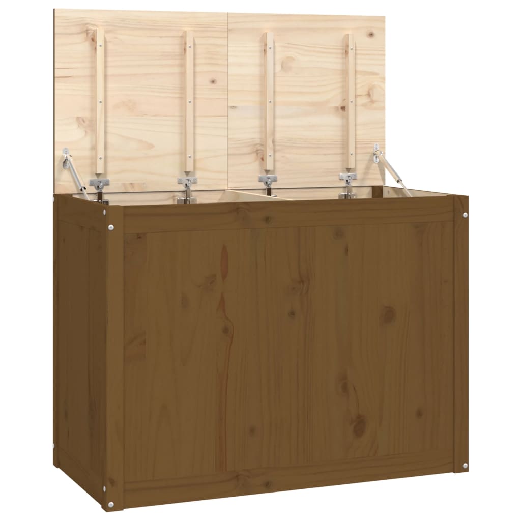 Vidaxl Waschkorb 88.5x44x66 cm Festkiefer Honigbraun
