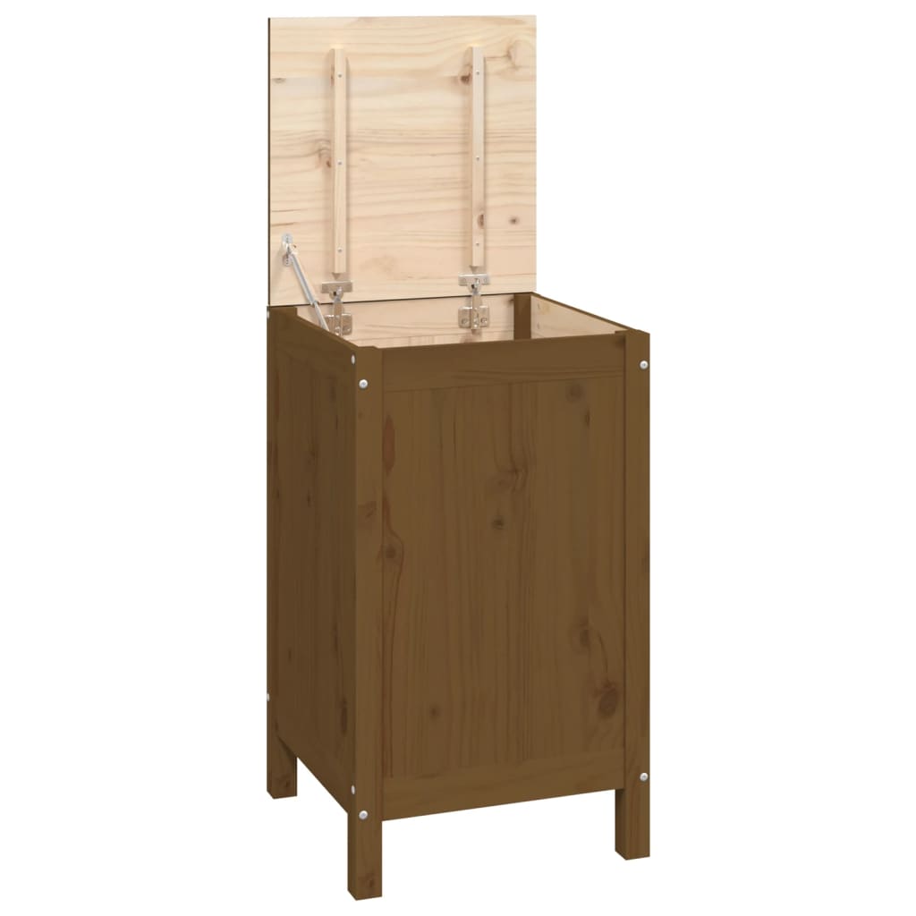 Vidaxl Waschkorb 44x44x76 cm Festkiefer Honigbraun