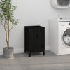 Vidaxl Waschkorb 44x44x76 CM Solid Pine Schwarz
