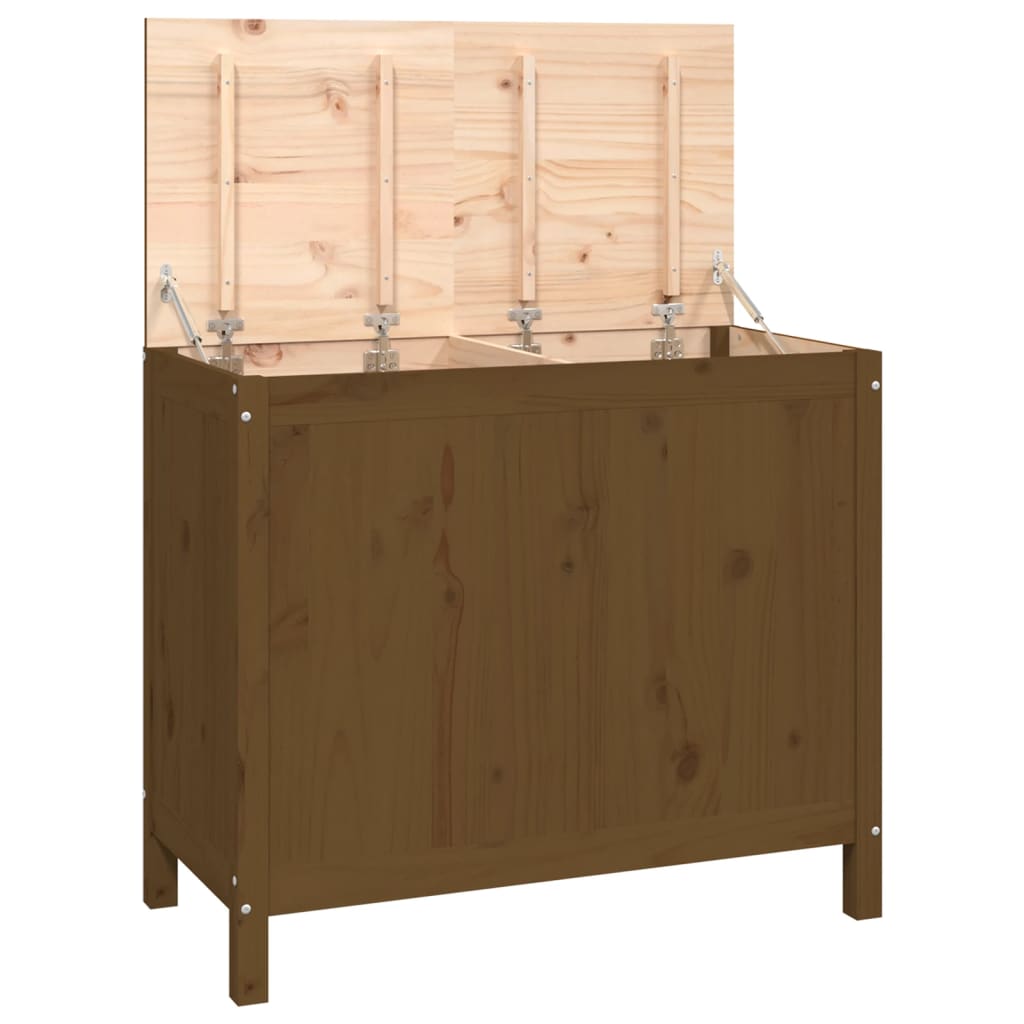 Vidaxl Waschkorb 88.5x44x76 cm Festkiefer Honigbraun