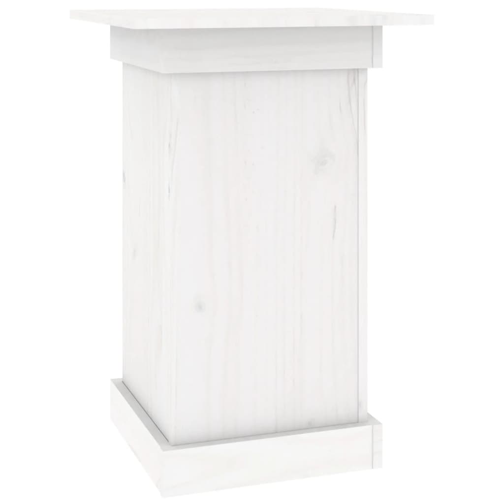 Vidaxl Blumenstandard 40x40x60 cm Festkiefer weiß