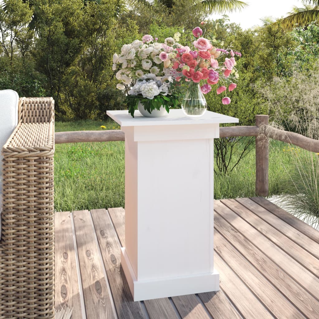 Vidaxl Blumenstandard 40x40x60 cm Festkiefer weiß