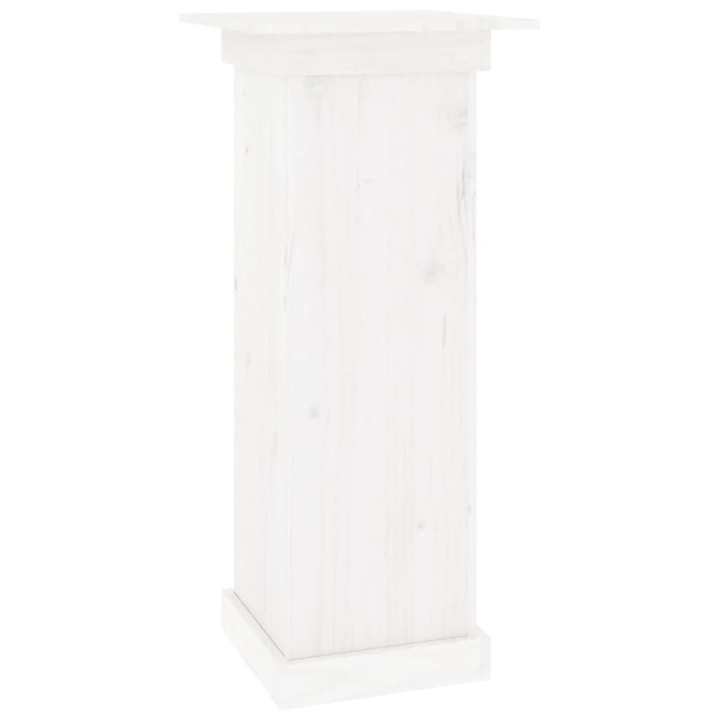 Vidaxl Blumenstandard 40x40x90 cm Festkiefer weiß