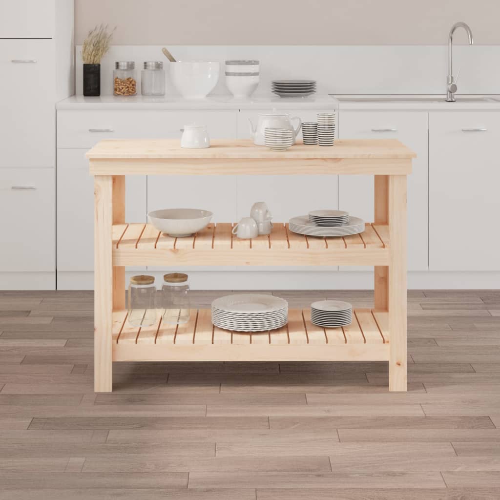 Vidaxx Werkbank 110,5x50x80 cm massives Kiefernholz