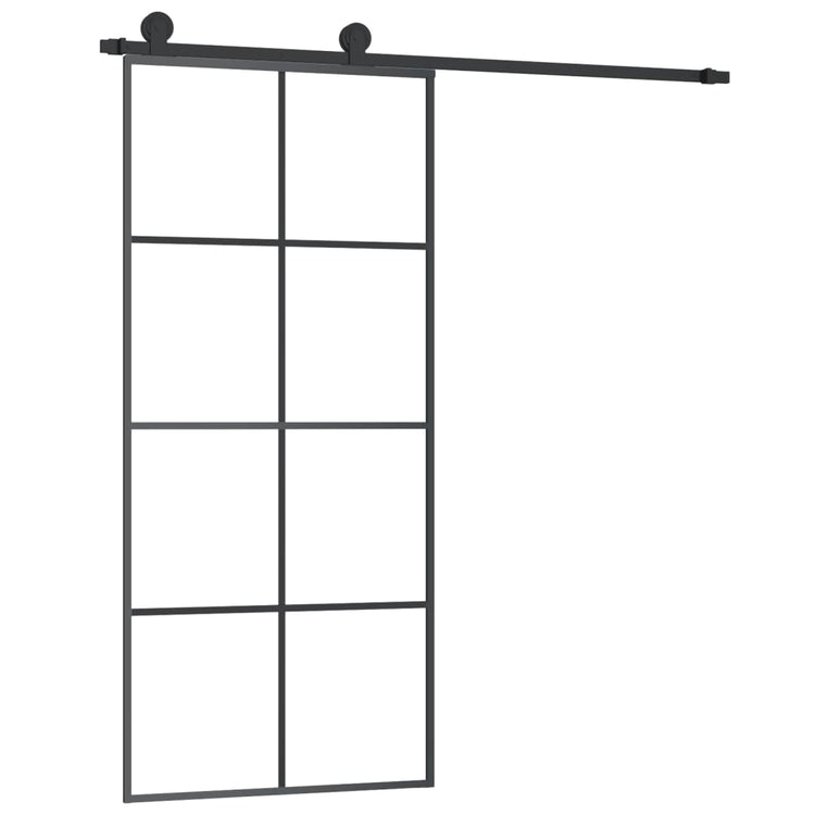 Vidaxl -Schiebetür mit Teig 90x205 cm ESG -Glas und Aluminium