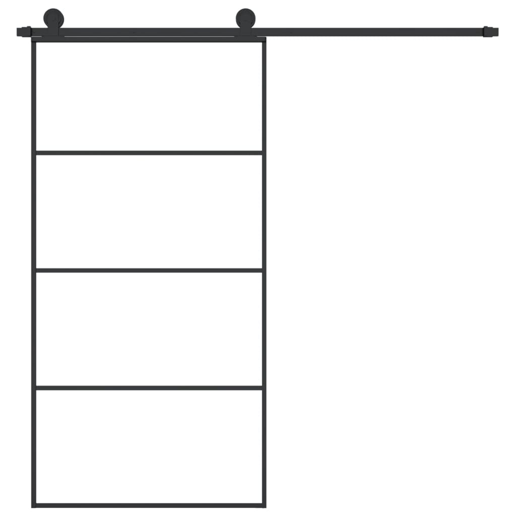 VIDAXL -Schiebetür mit Teig 102,5 x 205 cm ESG -Glas und Aluminium